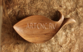 Тарелка деревянная Рыба - artcnc.ru